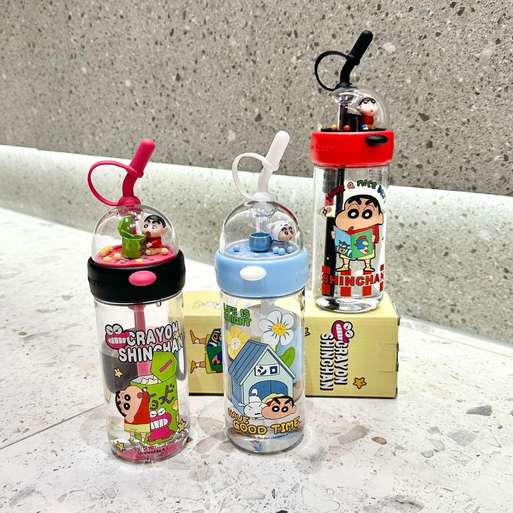 Crayon Shin Chan Tritan Kids Drinking Cup With Straw For Outdoor Travel And Gift
