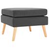 Footstool Dark Grey Fabric