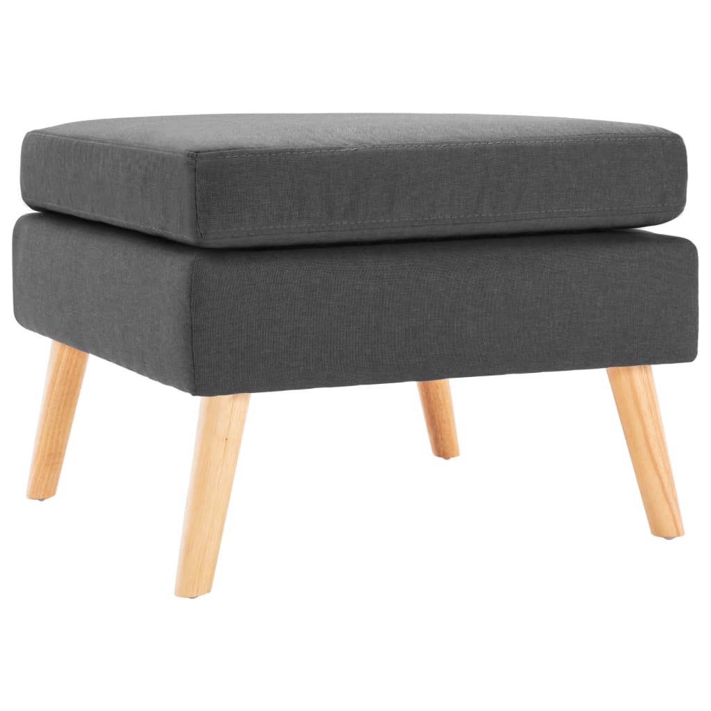 Footstool Dark Grey Fabric