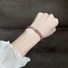Purple Amethyst Bracelet with Natural Purple Crystal Beads for Women, Simple and Elegant, Niche Design, Light Luxury