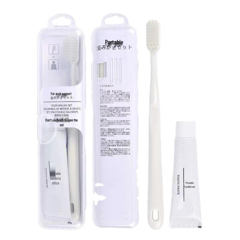 Muji Style Toothpaste & Toothbrush Travel Kit - Hotel & Dental Gift Set Available
