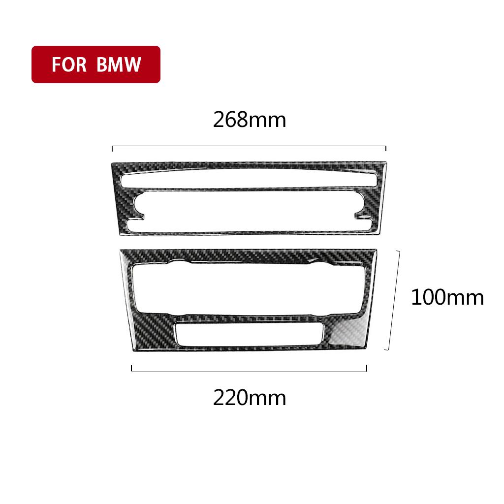 Air Conditioner CD Control Decorative Panel Trim Cover Decal For BMW 3 Series E90 E92 2005-2012 Carbon Fiber Interior Mouldings