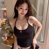 Korean Dongdaemun Sweet & Spicy U-Neck Camisole - Sexy, Slightly See-Through, Halter Short Vest