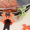 4/1/2PCS Silicone Spatula Rack Small Crab Anti Scalding Overflow Pot Clip Spoon Holder Clip Universal Shovel Rack Kitchen Gadget