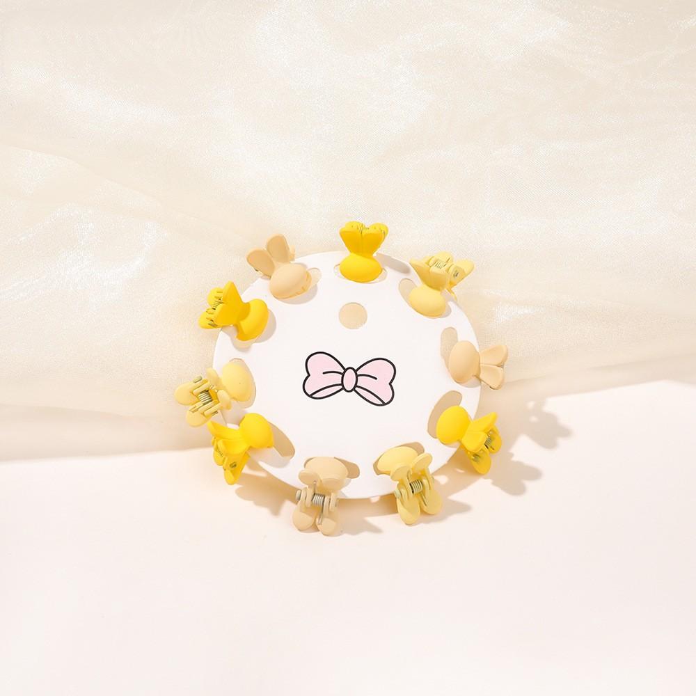 10 Pcs/set Cute Flower Stars Small Hair Claws for Girls Kids Hair Pins Colorful Hair Clips Crabs Fashion Hair Accessories