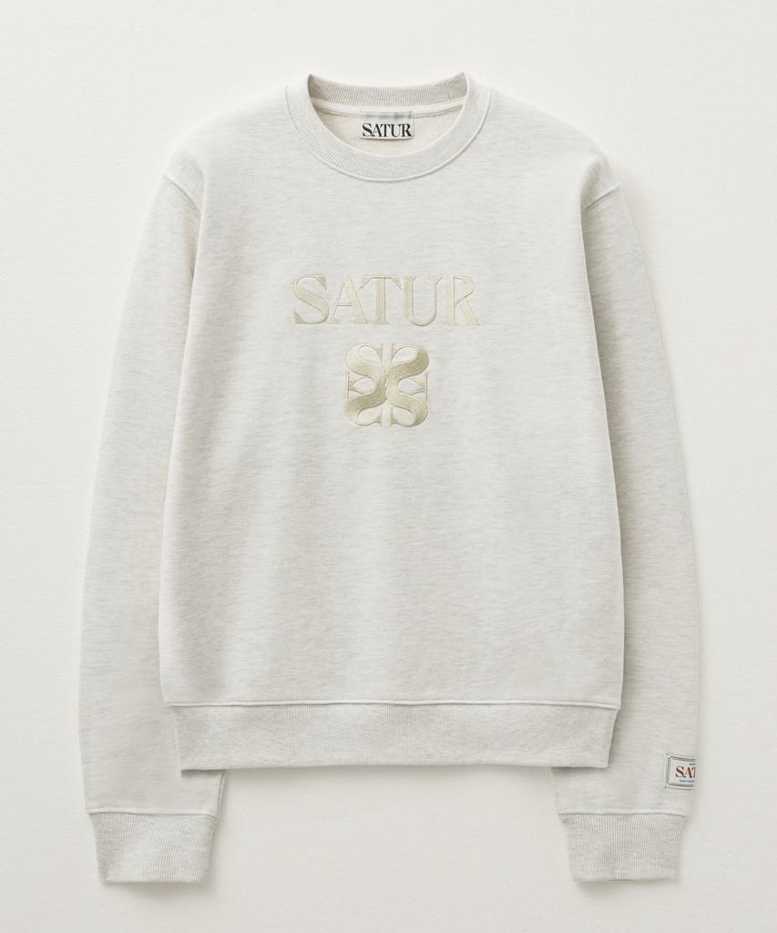 Seteo Classic Logo Sweatshirt Ivory Beige
