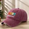 PERIODICALLY Personalized Slogan Printed Baseball Cap Classic Washed Old Retro Peaked Cap Soft Top Comfortable Adjustable Sun Visor