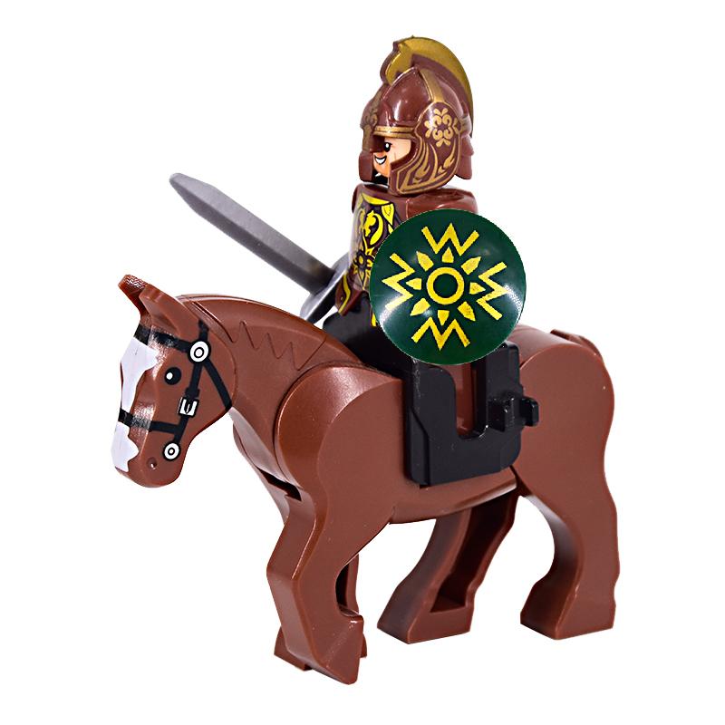 Medieval Figures Middle Ages Rome Warrior Golden Knight Horse Hawk Castle King Dragon Knights Building Blocks BricksToys gifts