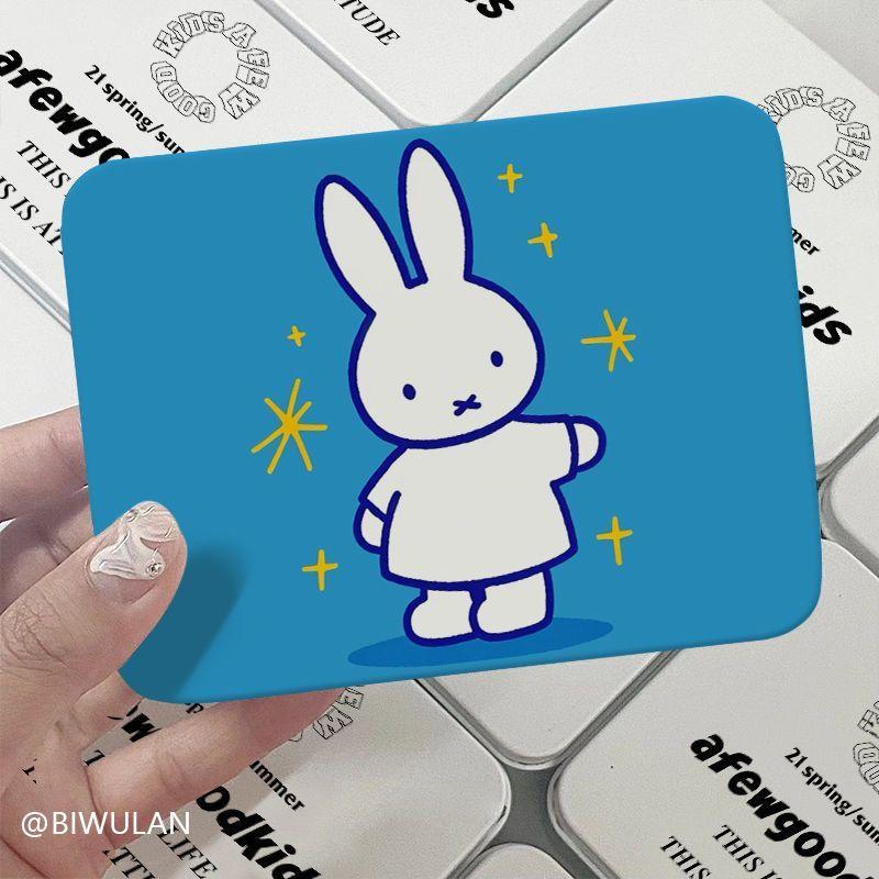 Miffy Rabbit Kawaii Iron Card Organizer Cute Cartoon Storage Box for Small Cards Stylish Metal Container for Office  Home Gifts
