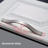 NAIERDI Kitchen Door Handles Cabinet Handles Drawer Knobs Aluminum Alloy Wardrobe Door Handles Brushed Modern Style Hardware