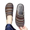 Japanese cotton slippers spring autumn and winter couple home indoor wooden floor soft cloth bottom silent non-slip cotton and linen slippers