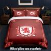 Set Biancheria da Letto Design Middlesbrough FC 1 Copripiumino + 2 Federe Morbido Traspirante Biancheria da Letto per la Casa