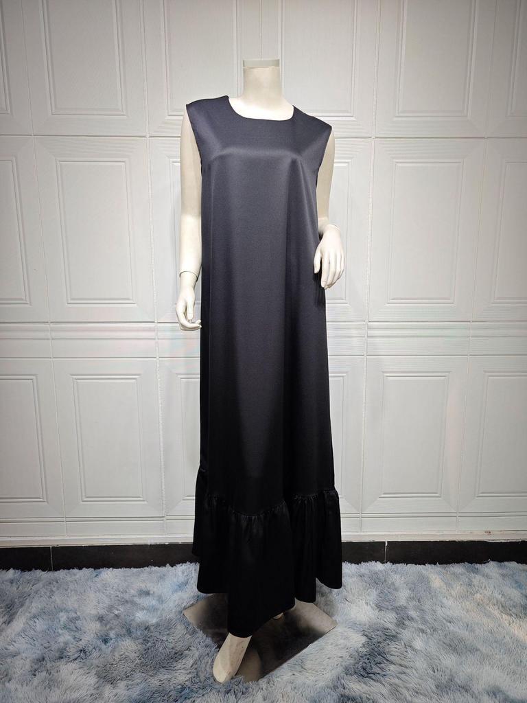 AB318 Women's Ruffle Sleeve Jalabiya: Middle Eastern Evening Two-Piece Dress