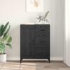 Sideboard in Black Oak Look 69.5 x 34 x 90 cm Engineered Wood