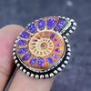 Ammonite Fossil Gemstone 925 Sterling Silver Jewelry Ring Size 7