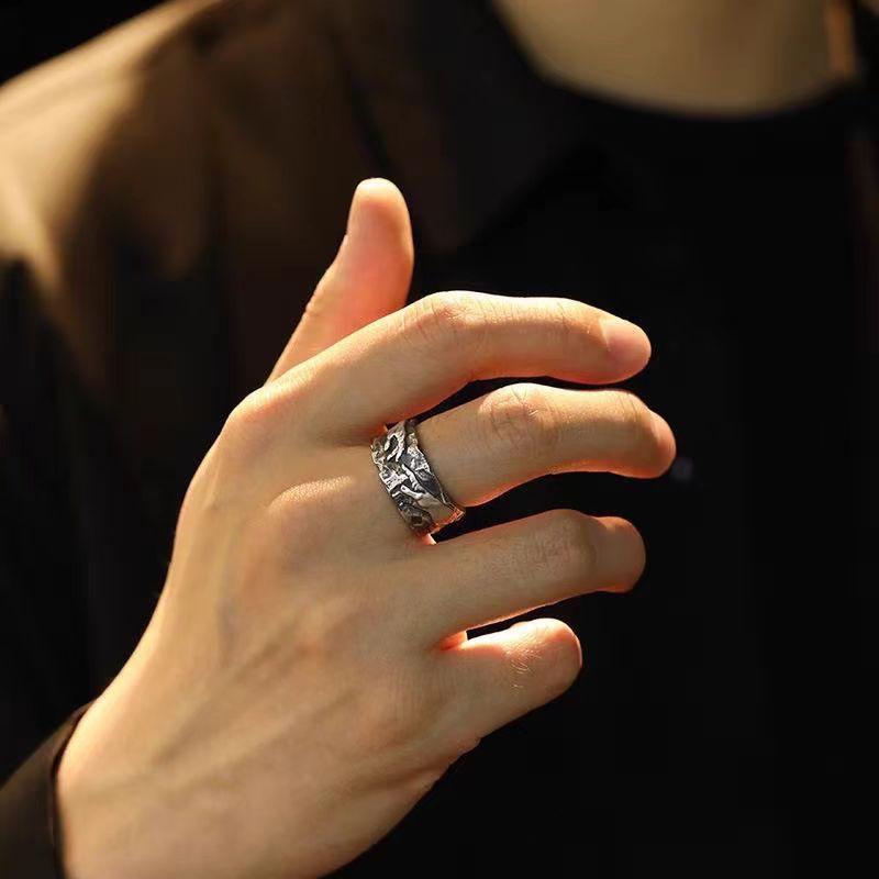 Meier Gotteshand Ring - Herren Nische, High-End, verstellbarer kleiner Finger Ring
