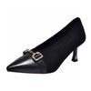 High heels women's spring new simple pointed thin high heels single shoes shallow mouth low top fashion women's shoes