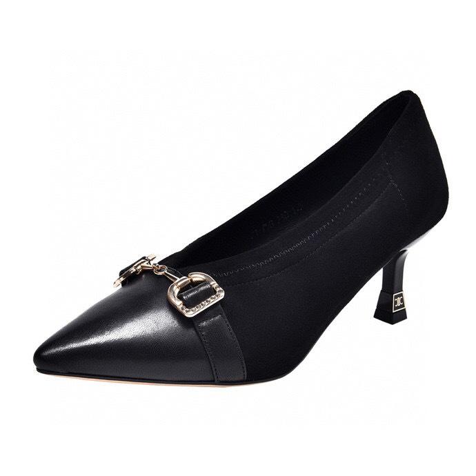 High heels women's spring new simple pointed thin high heels single shoes shallow mouth low top fashion women's shoes