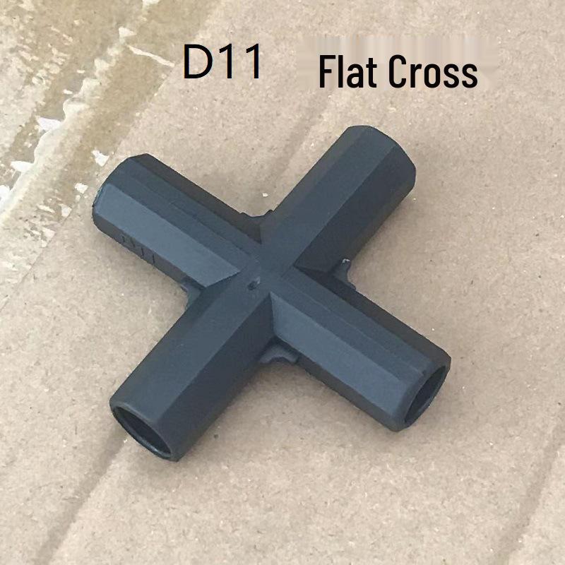 Right-Angle Three-Way Greenhouse Heating Tent Connector for Gardening Tools.