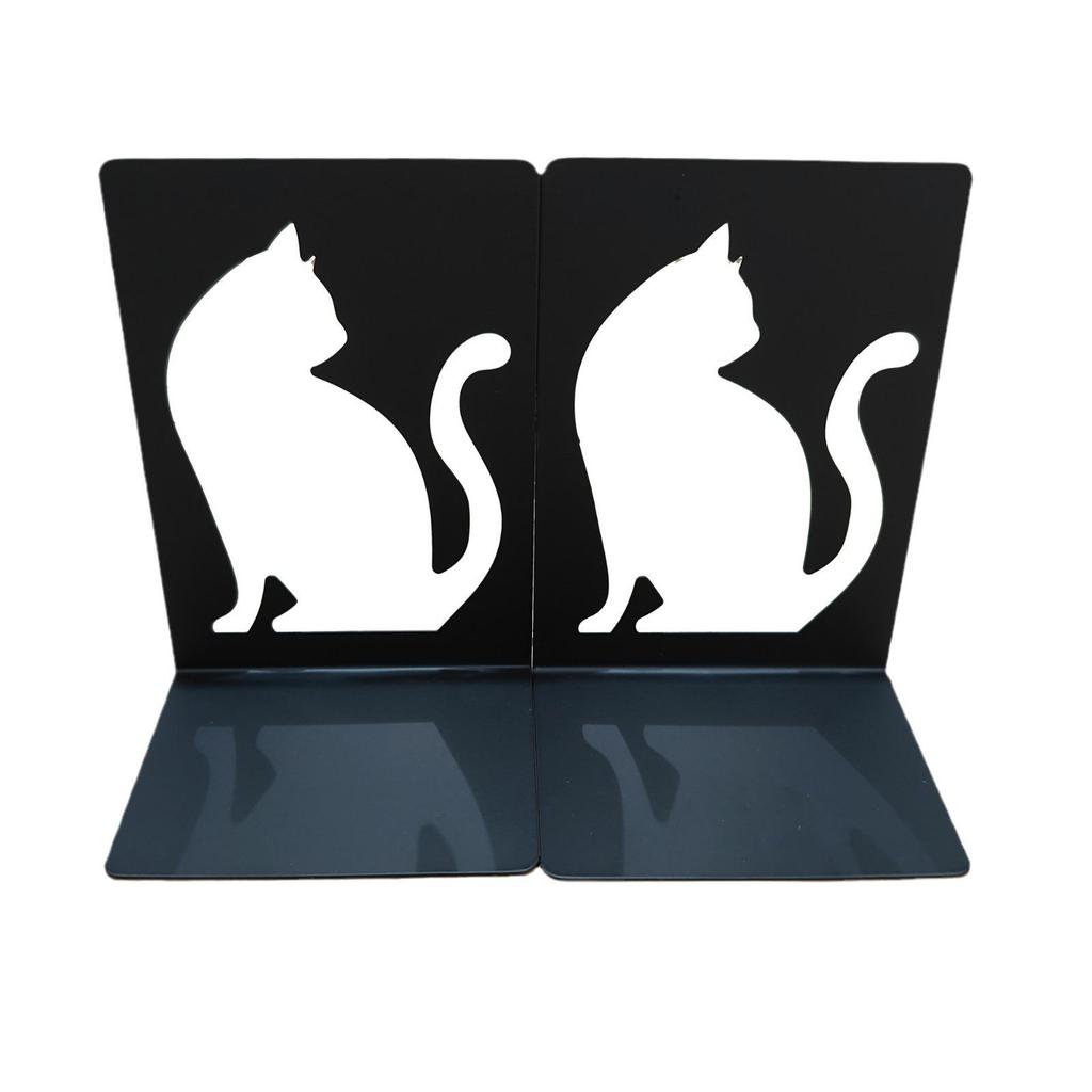 Tree Shadow Skull Metal Bookends - Student Reading Supplies, Retro Hollow Design