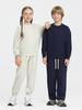 2026 Spring Terry 430g Kids Trendy Hoodie & Sweatpants Set - Casual Streetwear for Boys & Girls