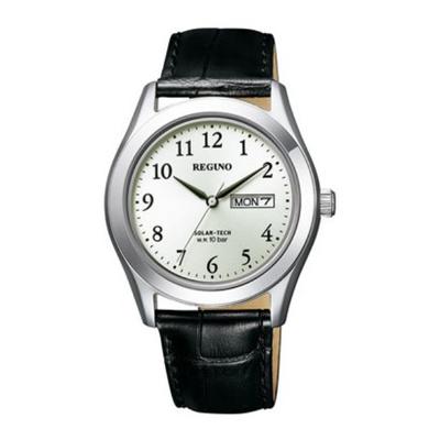 Men's KM1-211-10 ( Watch REGUNO Solar-Tech Men's) Round Watch Black Stainless Analog