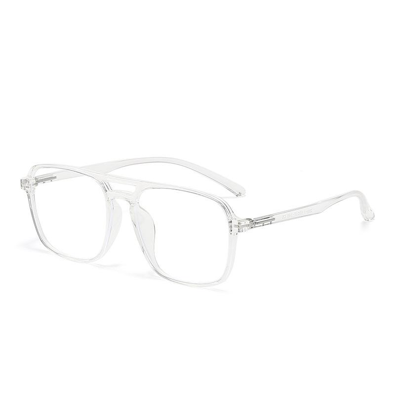 Stylish Anti-Blue Light Glasses: Women's Simple Korean TR90 Double Bridge with Myopia Prescription