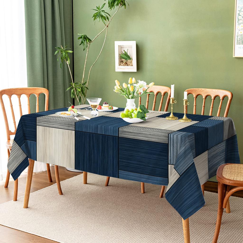 Luxury Floral Pattern Polyester Tablecloth - Stylish Dining Table Cover, Elegant Decoration for Home Dinner Parties