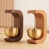 Solid Wooden Doorbell Aesthetic Magnetic Brass Wind Chimes Wireless Doorbell Entrance Door Bell Pendant Home Decor Minimalism
