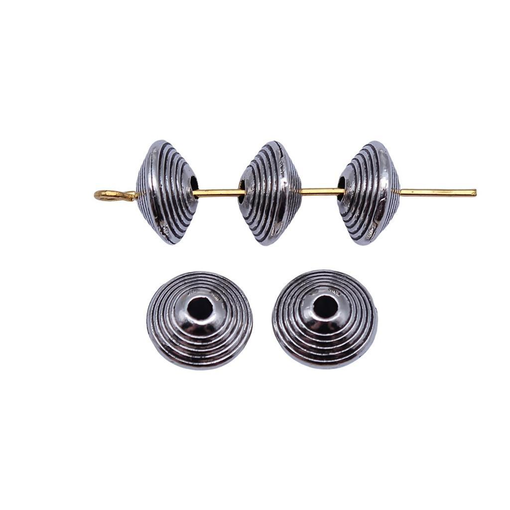 Multi Color Flower Edge Spacer Beads Metal Charms For Jewelry Making Accessories