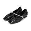 Leather Shirring Jewel Mary Jane Women S pumpS 2cm Bbj119bk