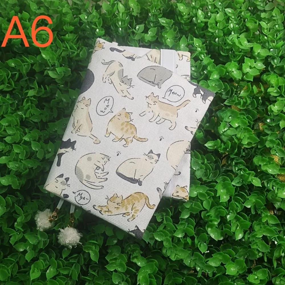 

A5 A6 Обложка для блокнота с изображением маленького цветка-кошки Чехол для планировщика Защитная обложка для журнала Защитная канцелярская принадлежность