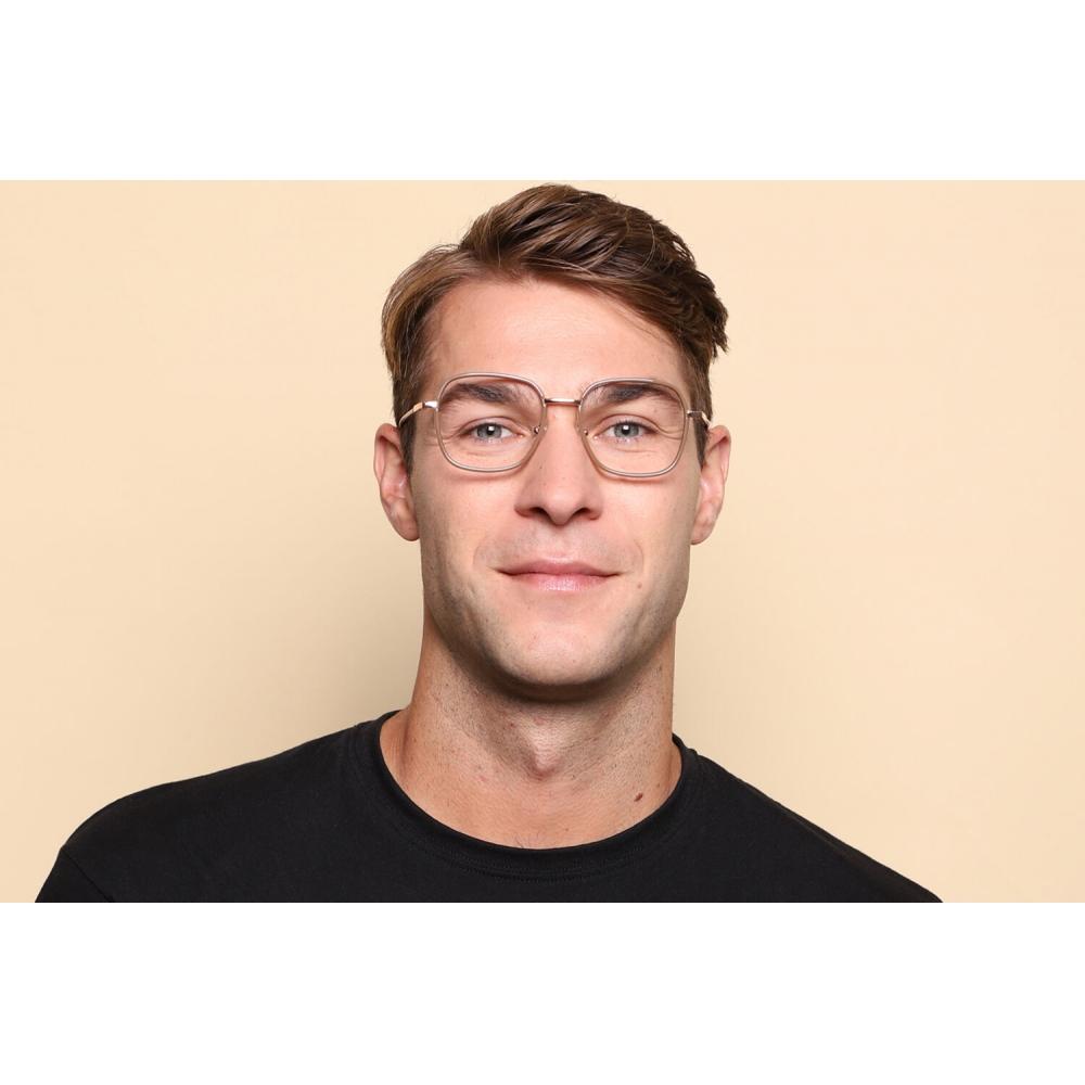 Full Rim Square Brown Rose Gold Smartbuy Collection Nielsen Mtr 94c Fashion Unisex Eyeglasses