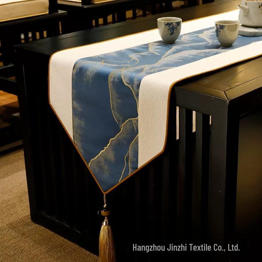 Modern Zen Chinese Tea Table Runner - Long Strip Dining Tablecloth