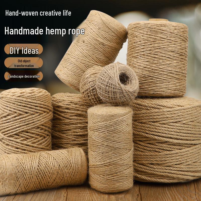 Hemp Rope: Handmade Thick String for DIY Weaving, Cat Scratching, Photo Wall Decor