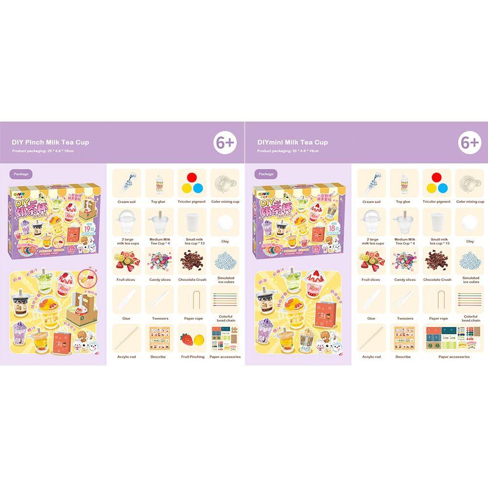 Colorful Stress Relieve Toys Set Bubble Tea Charm DIY Material Package Set Toy Accessories DIY Toy
