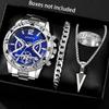 Elegant Men's Watch Set: High-end Business & Gift Collection - 4 Piece Set