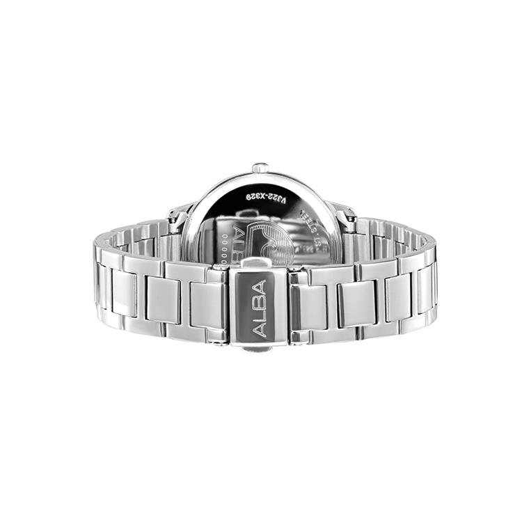Seiko ALBA Кварцевые часы на стальном ремешке Женские часы Синий циферблат AH7W29X1