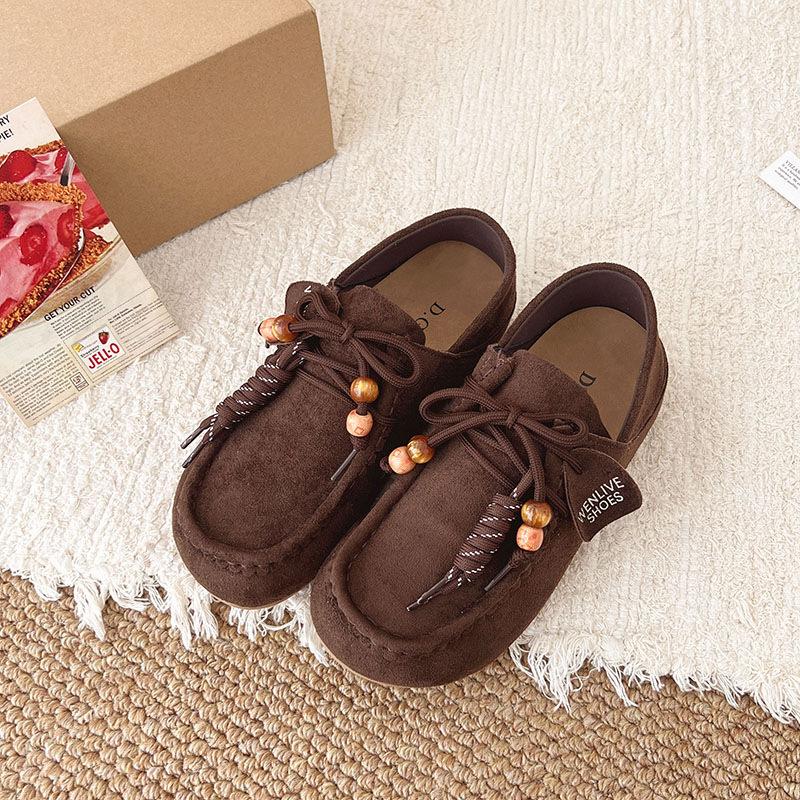 

Модные и универсальные женские спортивные туфли из мягкой кожи, украшенные бусинами, на толстой подошве с увеличением высоты, мягкие эластичные, нескользящие, амортизирующие, не вызывающие усталость 40 коричневый