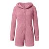 Women Long Sleeve Hooded Jumpsuit Pajamas Casual Winter Warm Rompe Sleepwear