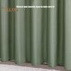1 Set Shower Curtain with 12 Hanging Rings Contrast Solid Color Thickened Waterproof Punch-free Washable Kitchen Door Curtain Bedroom Window Curtain