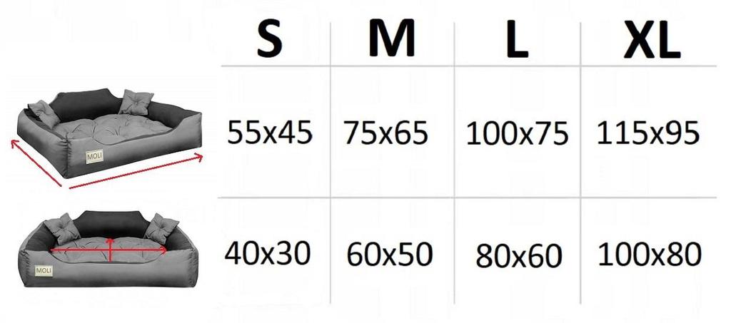 Pelíšek pro psa z MIKROVLÁKNA odolný pohodlný Kingdog SML XL