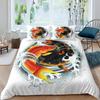 Koi Fish Duvet Cover Set King Queen Size Lucky Fish  Flowers Colourful 3D Print Comforter Cover for Kids Polyester Bedding Set
