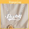 Elegant Stainless Steel Baby Letter Necklace Forever Love Gift For Valentine's Day
