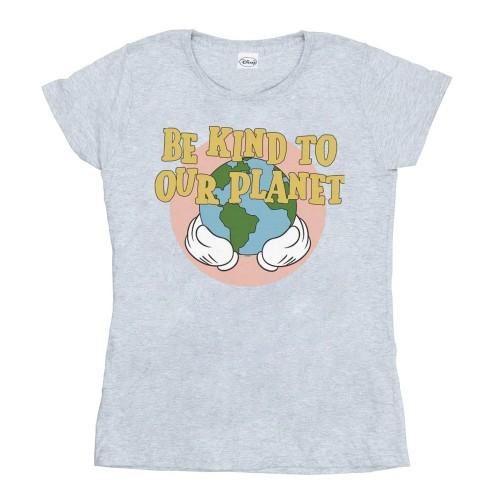 Disney Womens/Ladies Mickey Mouse Be Kind To Our Planet Cotton T-Shirt
