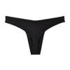 Men Thong Low-rise Elastic Waistband U-Convex Briefs Solid Color Thin Seamless Sport Style Panties Daily Wear