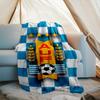 1pz Coperta morbida in flanella stampata con bandiera del football nazionale dell'Uruguay per camera da letto adulta, soggiorno, divano, campeggio, viaggi, regali per tifosi, regali di Natale