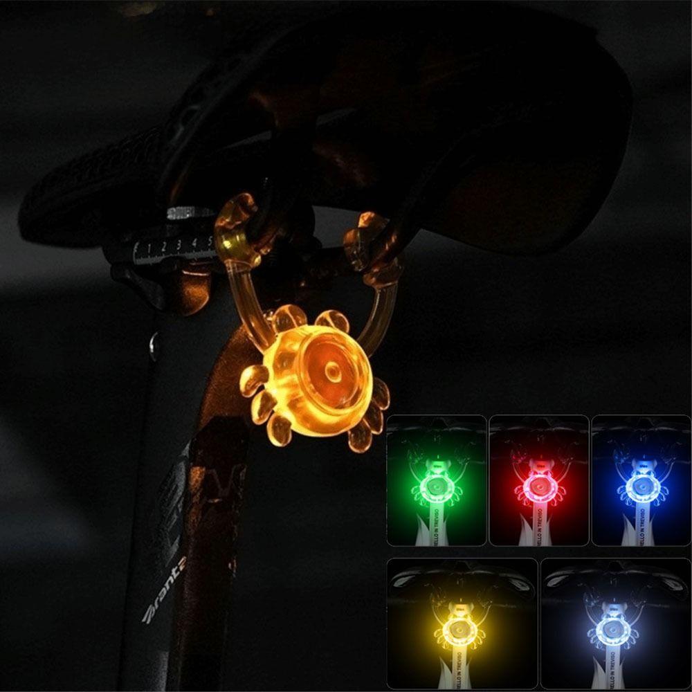 

Lobster/Crab Shape Night Cycling Taillight Bike Safety Warning Light Outdoor Enthusiasts Crab Green Light