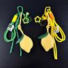 Yogodlns Pendentif Sac à Dos Citron en Similicuir d'Été Ornement de Sac à Main Tissé en Nylon