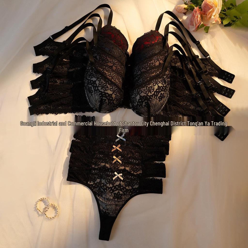 Exclusive Women's Adjustable Push-up Lace Bra Set - Sexy Lingerie